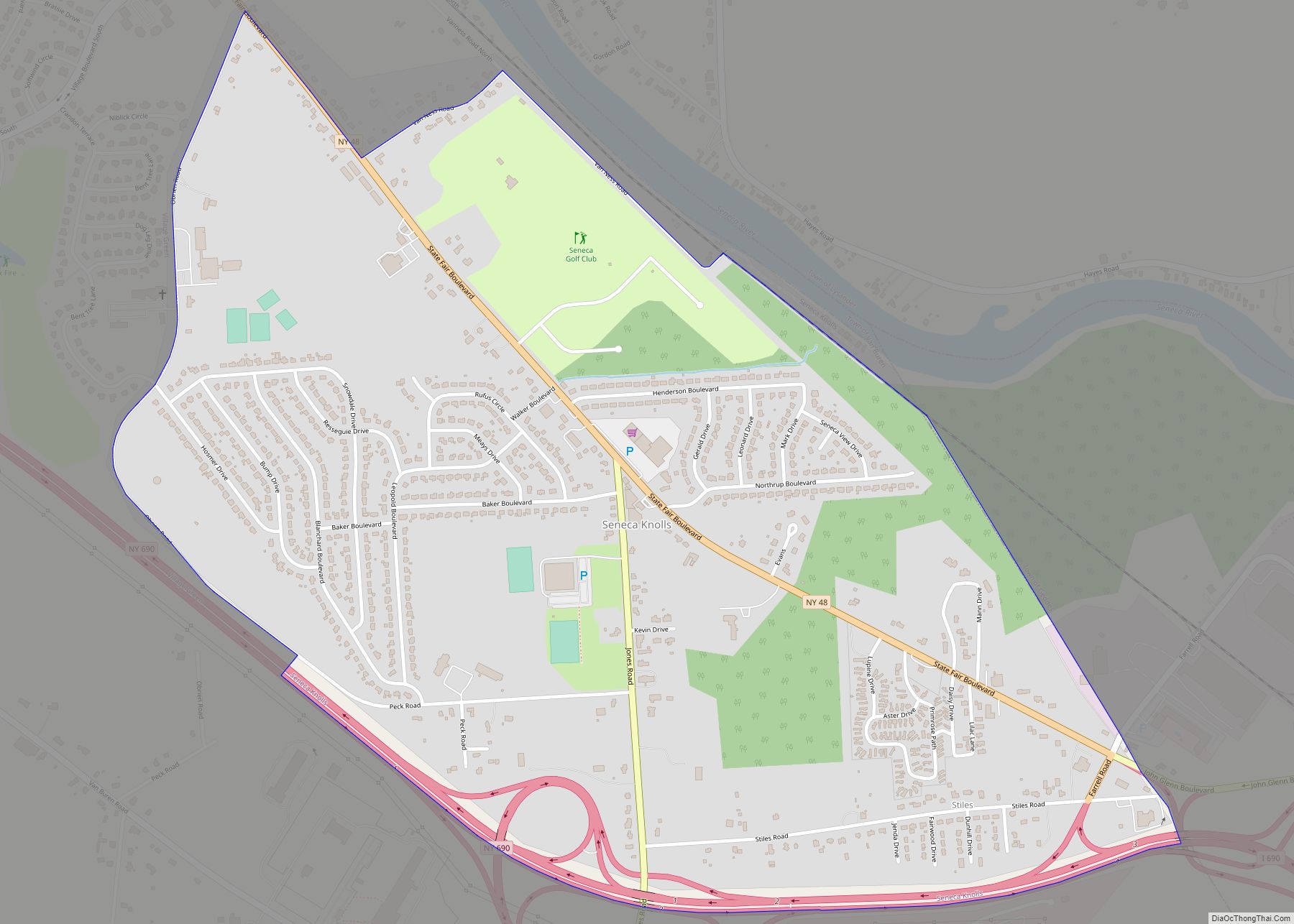 Map of Seneca Knolls CDP