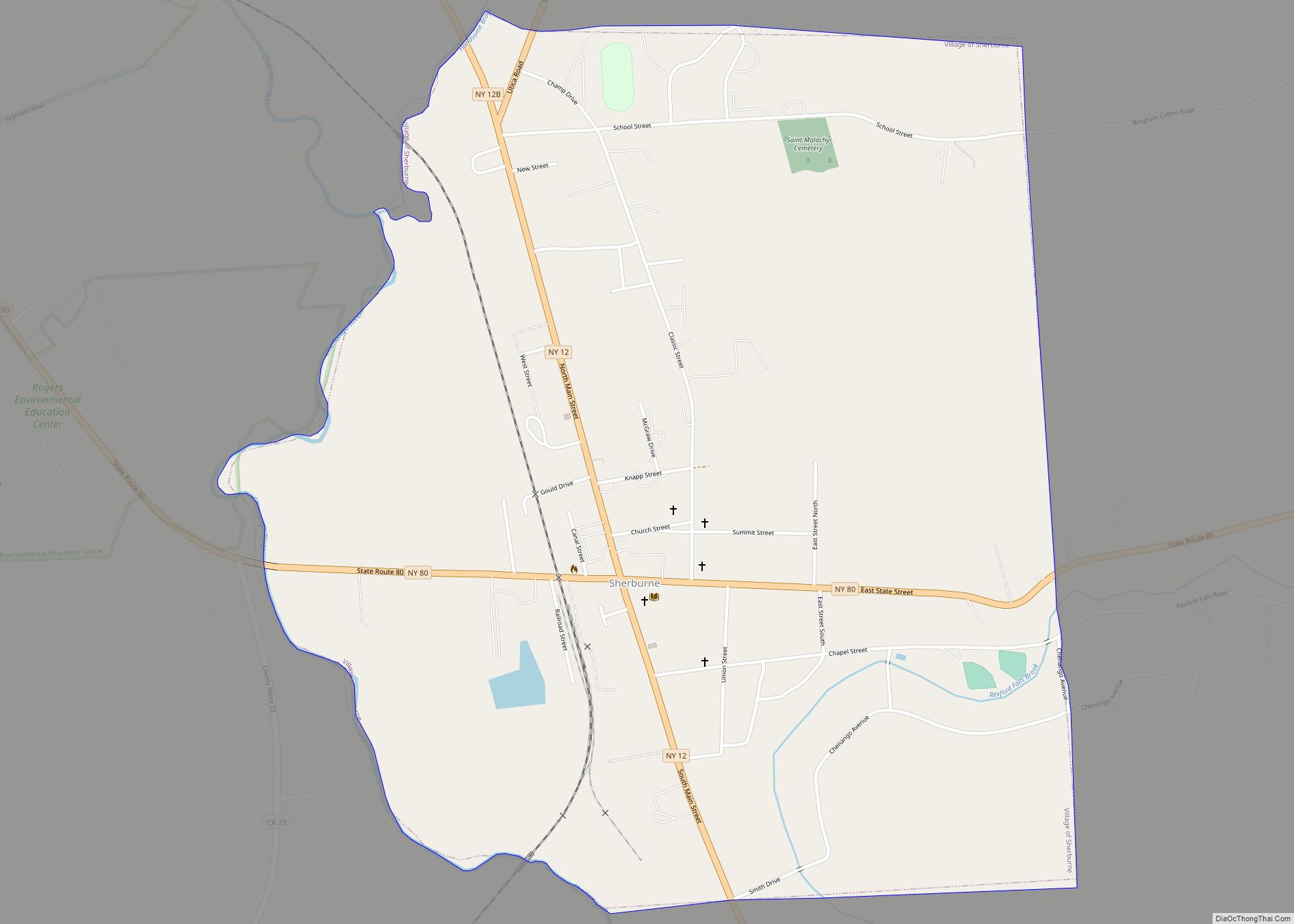 Map of Sherburne village