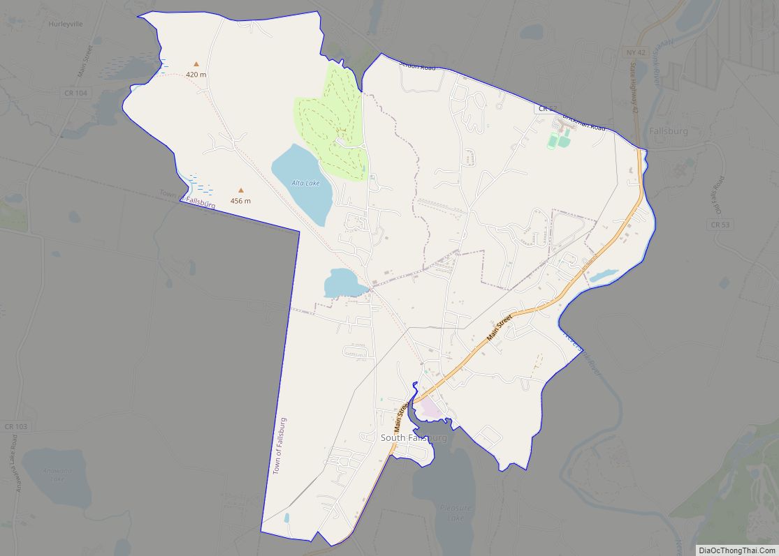 Map of South Fallsburg CDP