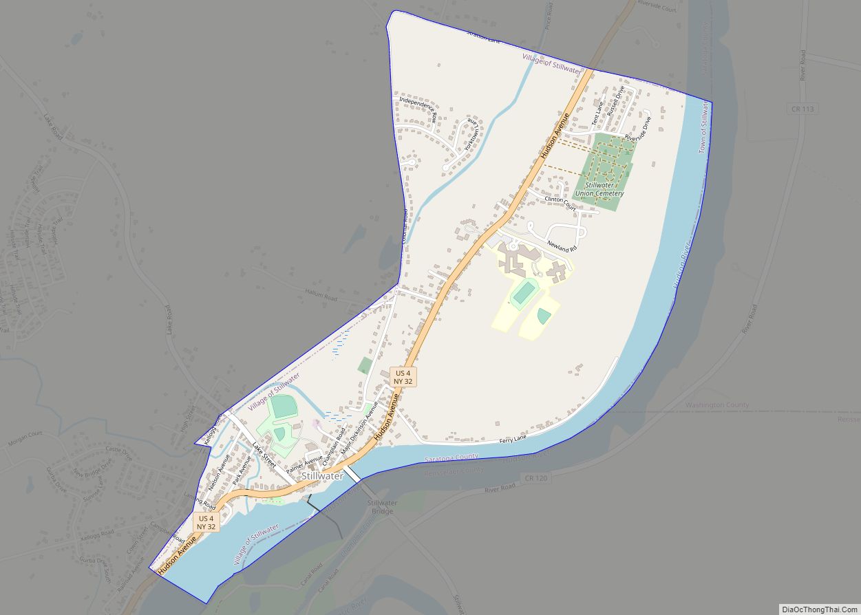 Map of Stillwater village, New York