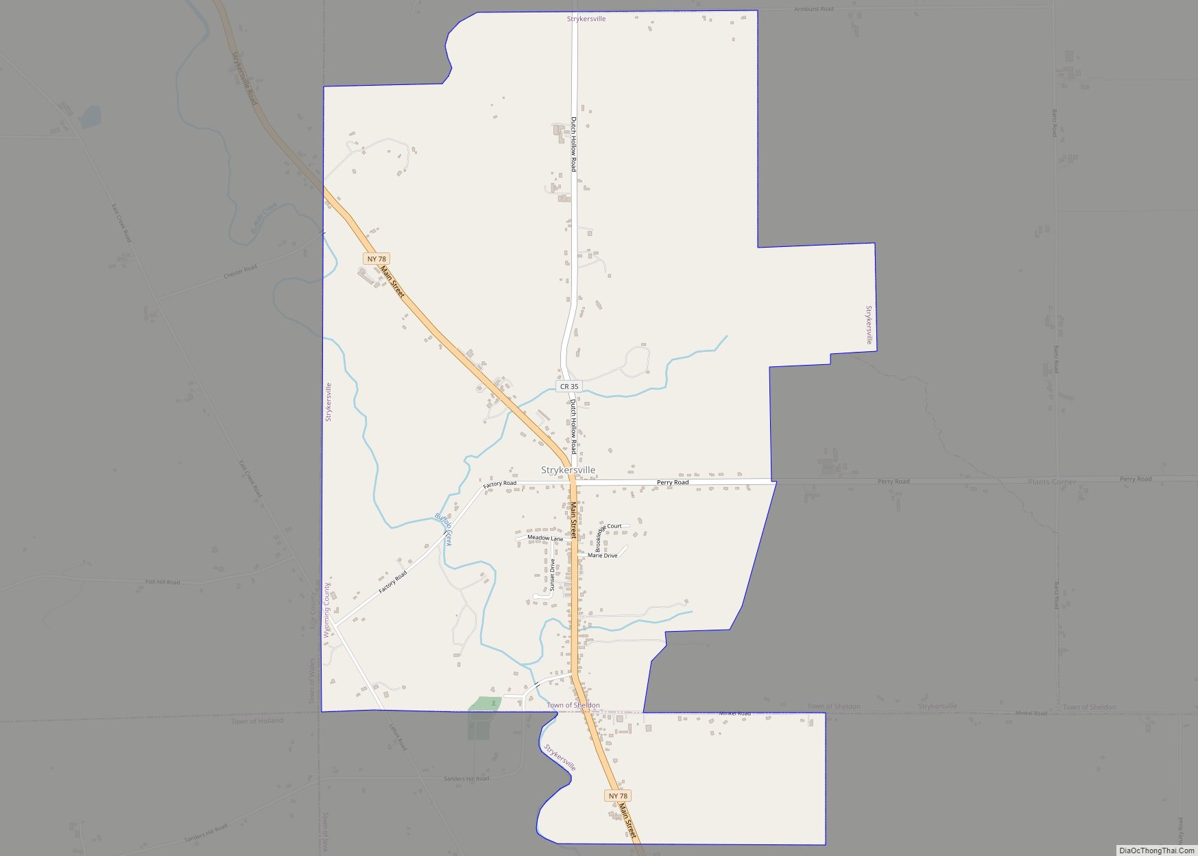 Map of Strykersville CDP