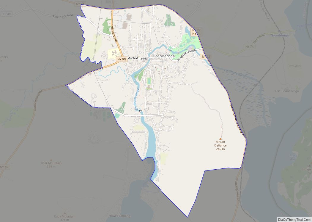 Map of Ticonderoga CDP