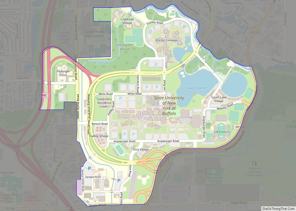 Map of University at Buffalo CDP