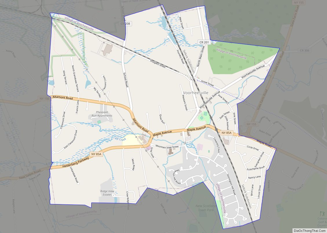 Map of Voorheesville village