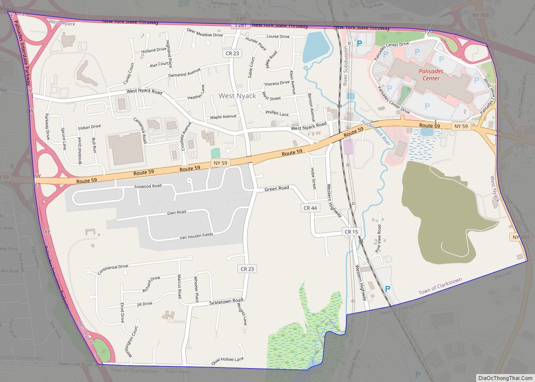 Map of West Nyack CDP