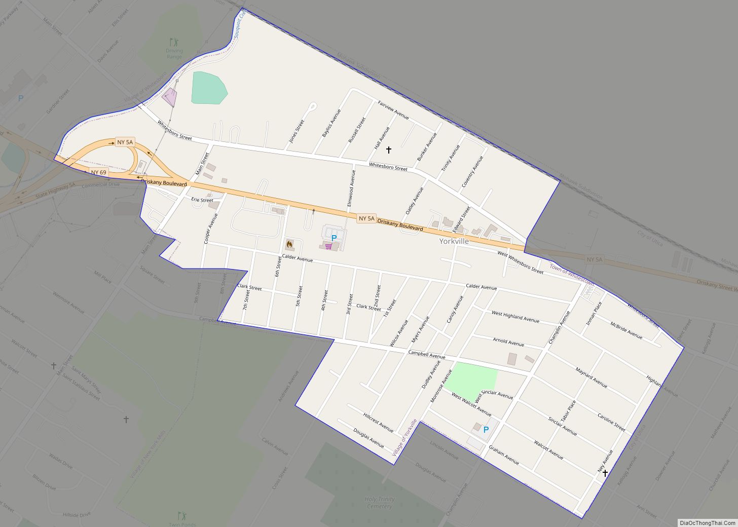Map of Yorkville village, New York