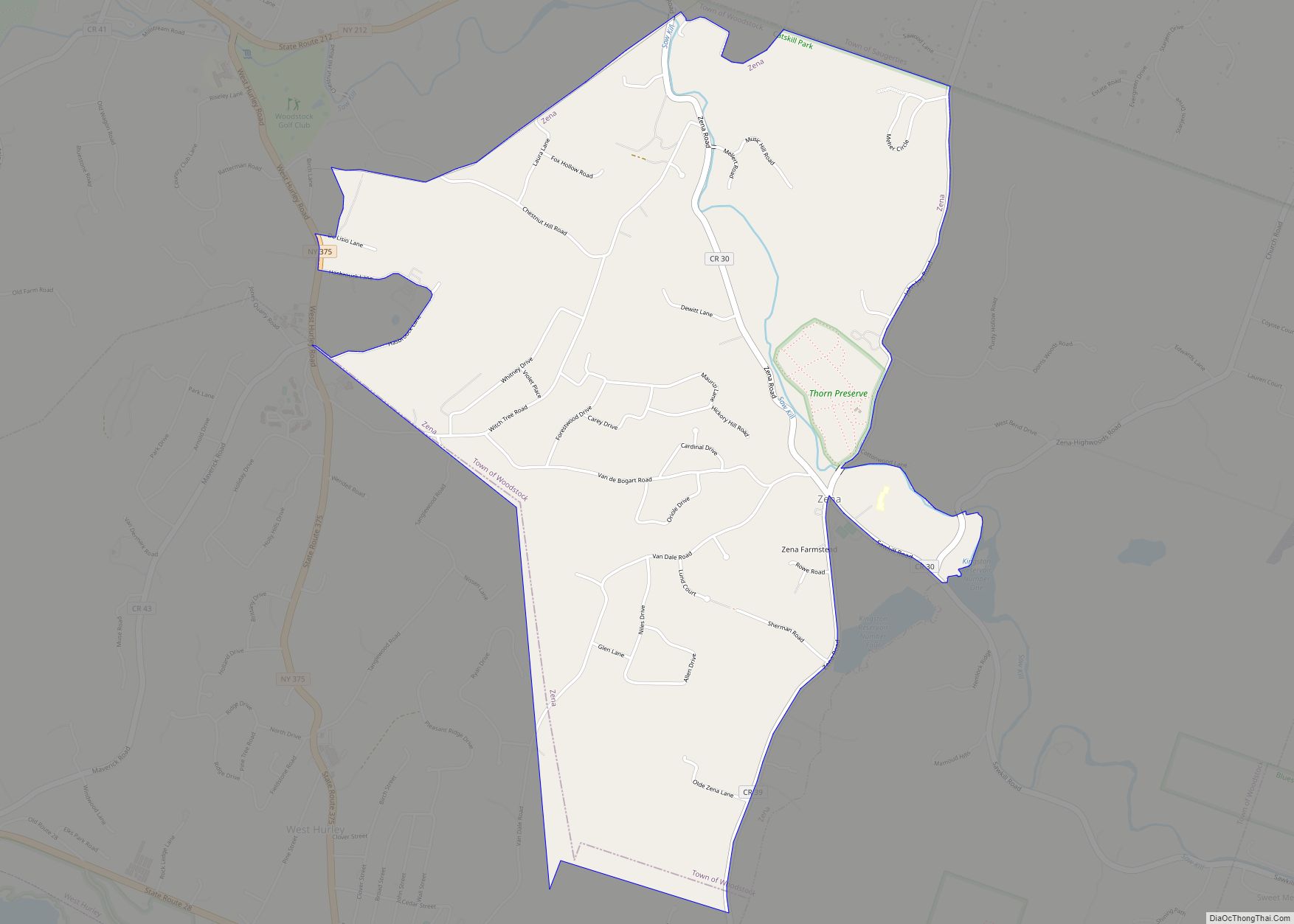 Map of Zena CDP