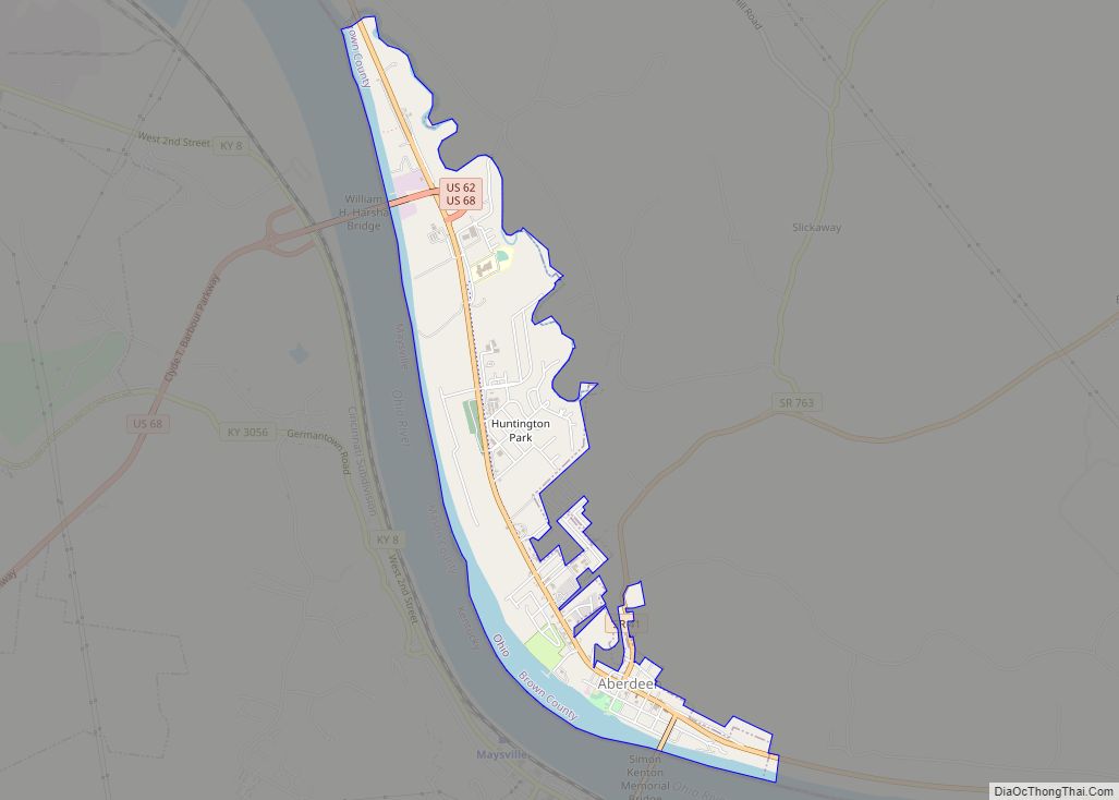 Map of Aberdeen village, Ohio