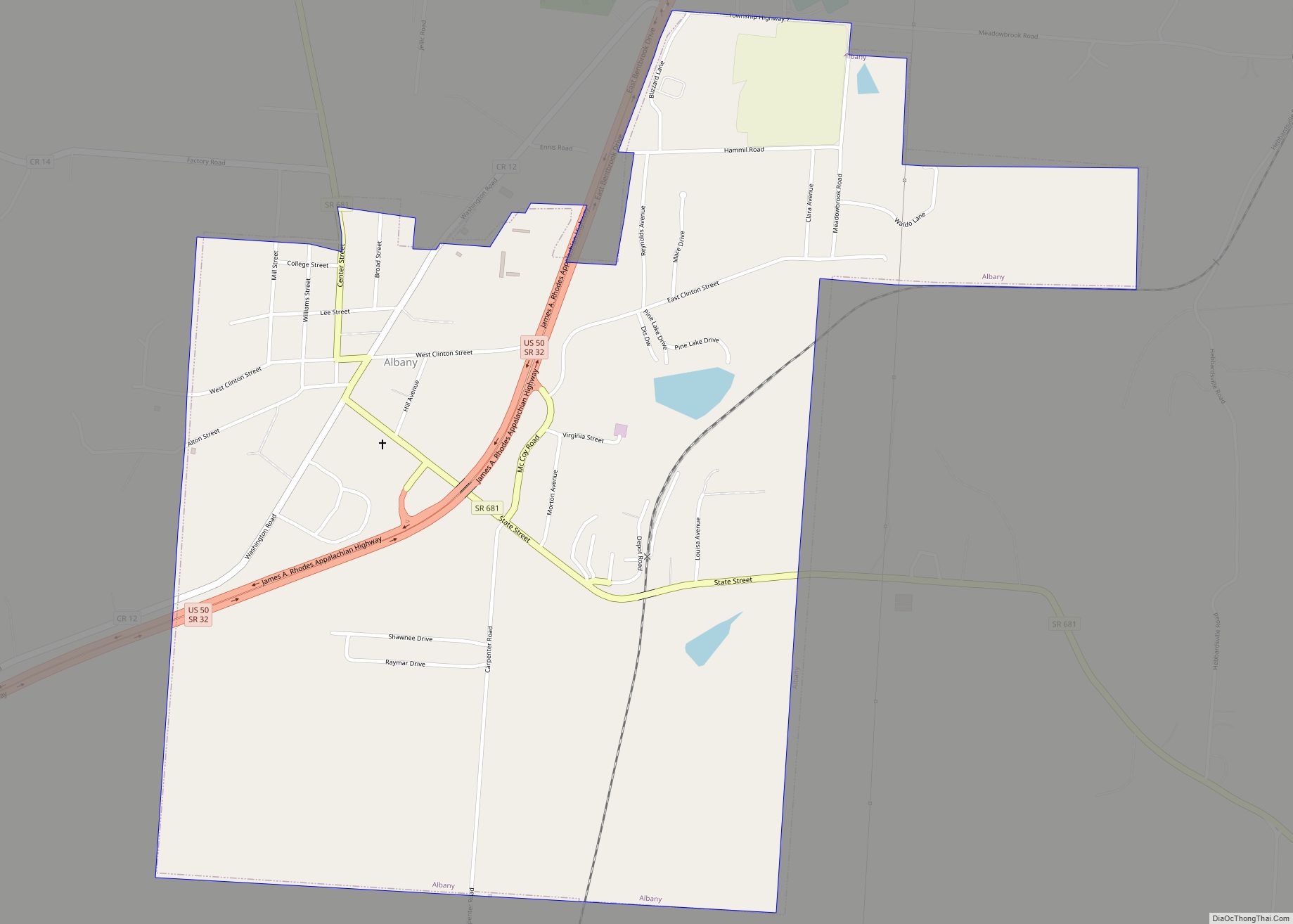 Map of Albany village, Ohio