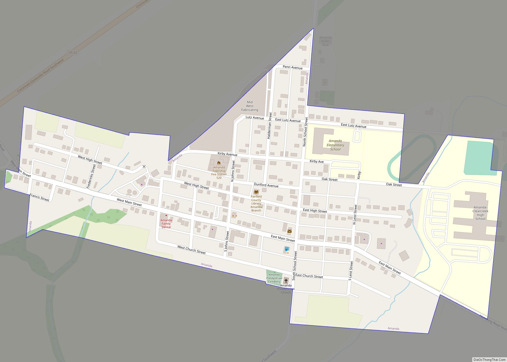 Map of Amanda village