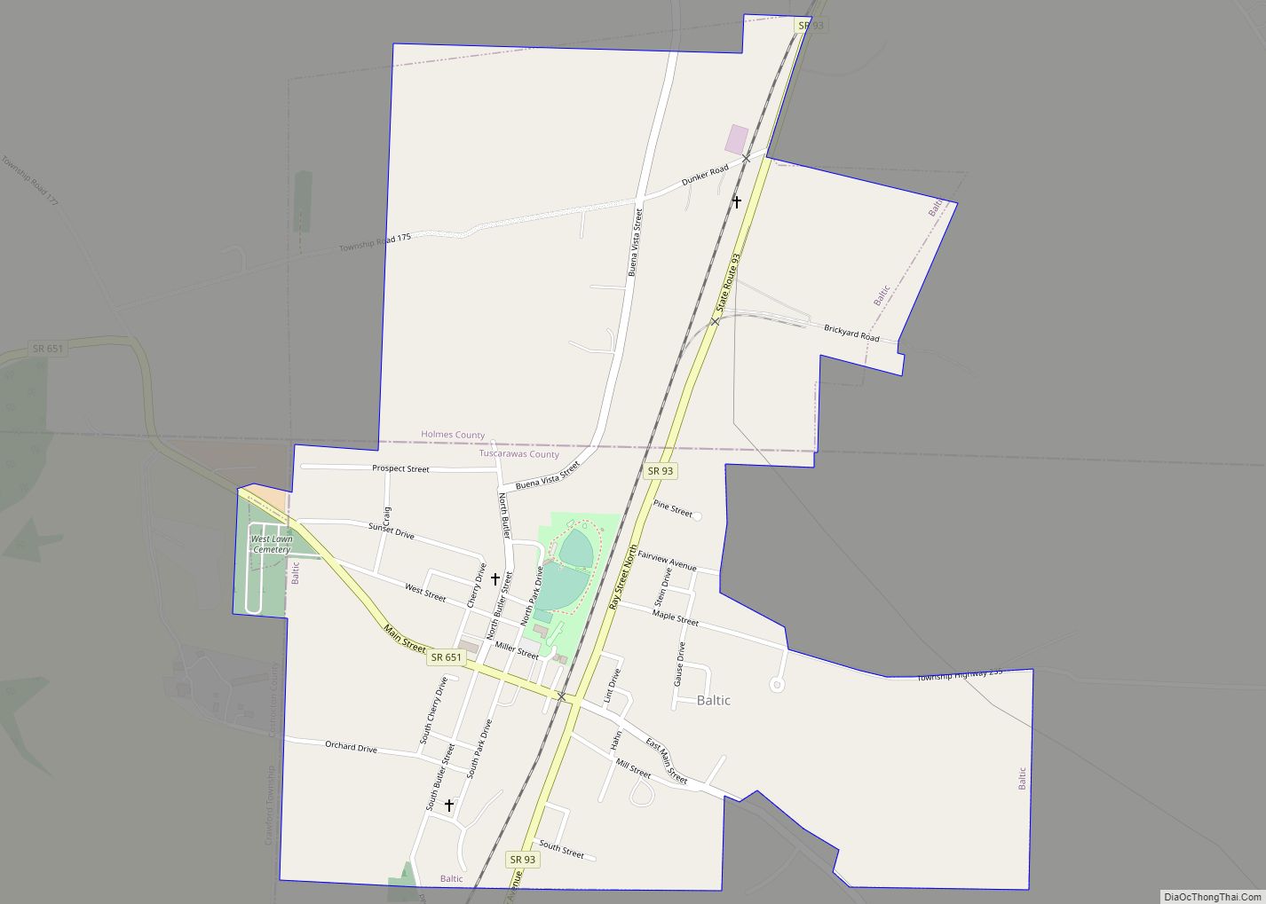 Map of Baltic village, Ohio