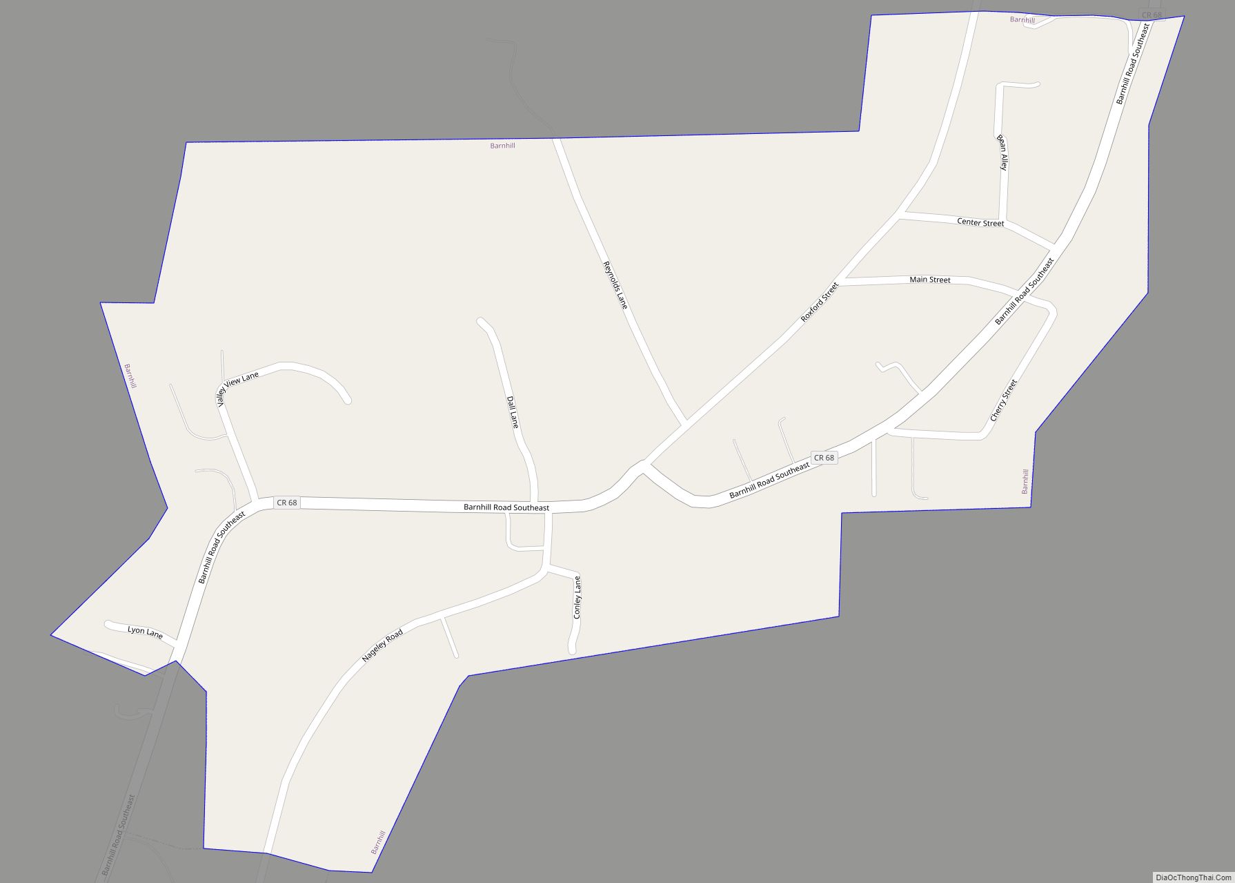 Map of Barnhill village