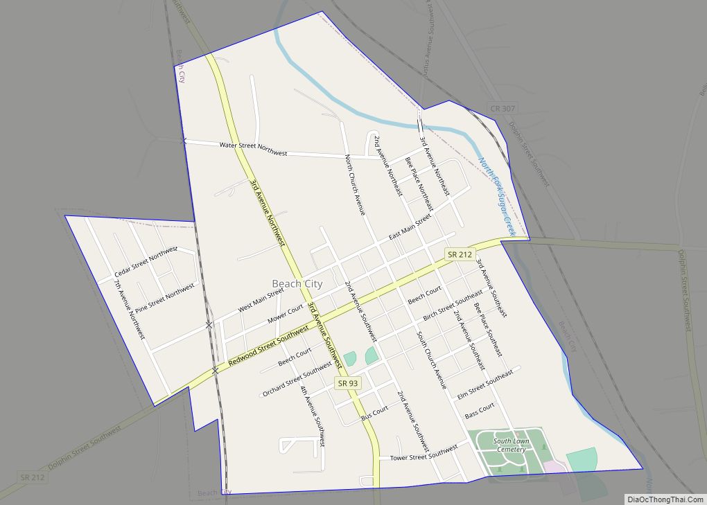 Map of Beach City village