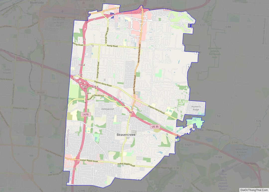 Map of Beavercreek city