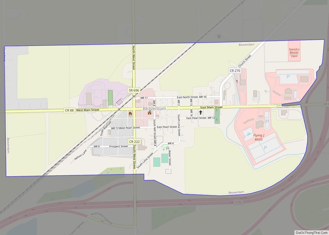 Map of Beaverdam village, Ohio