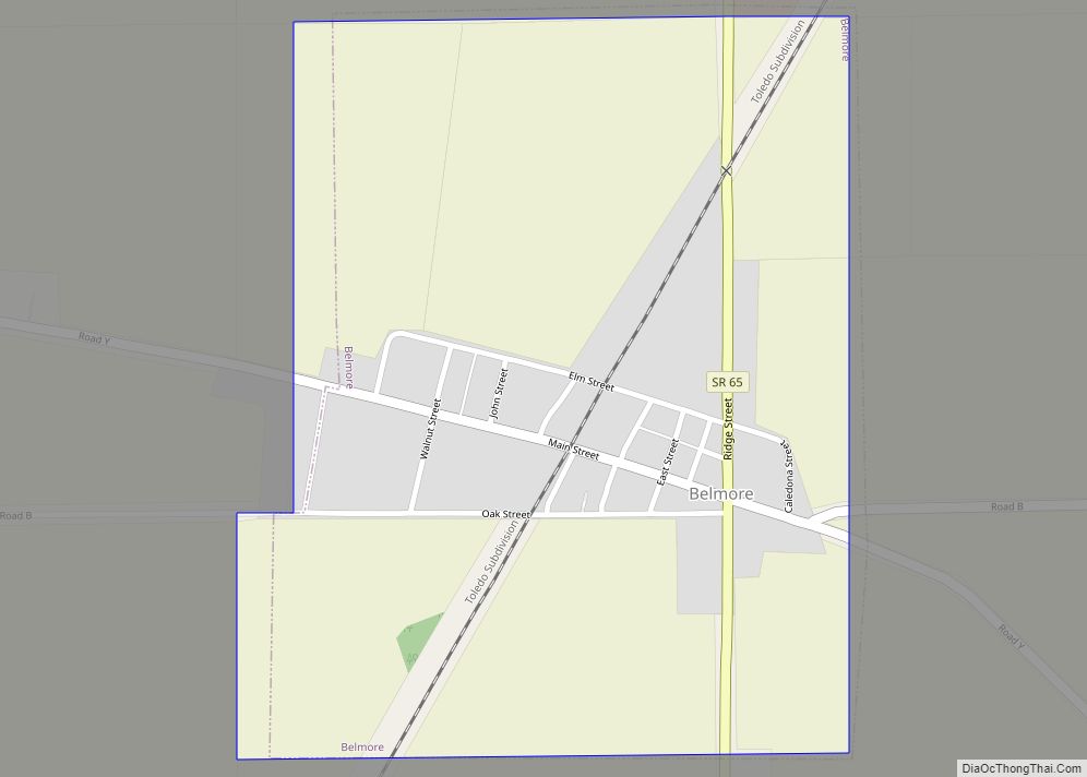 Map of Belmore village
