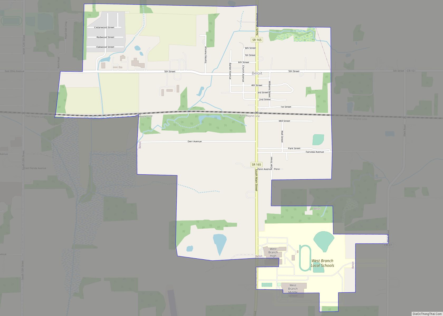 Map of Beloit village, Ohio