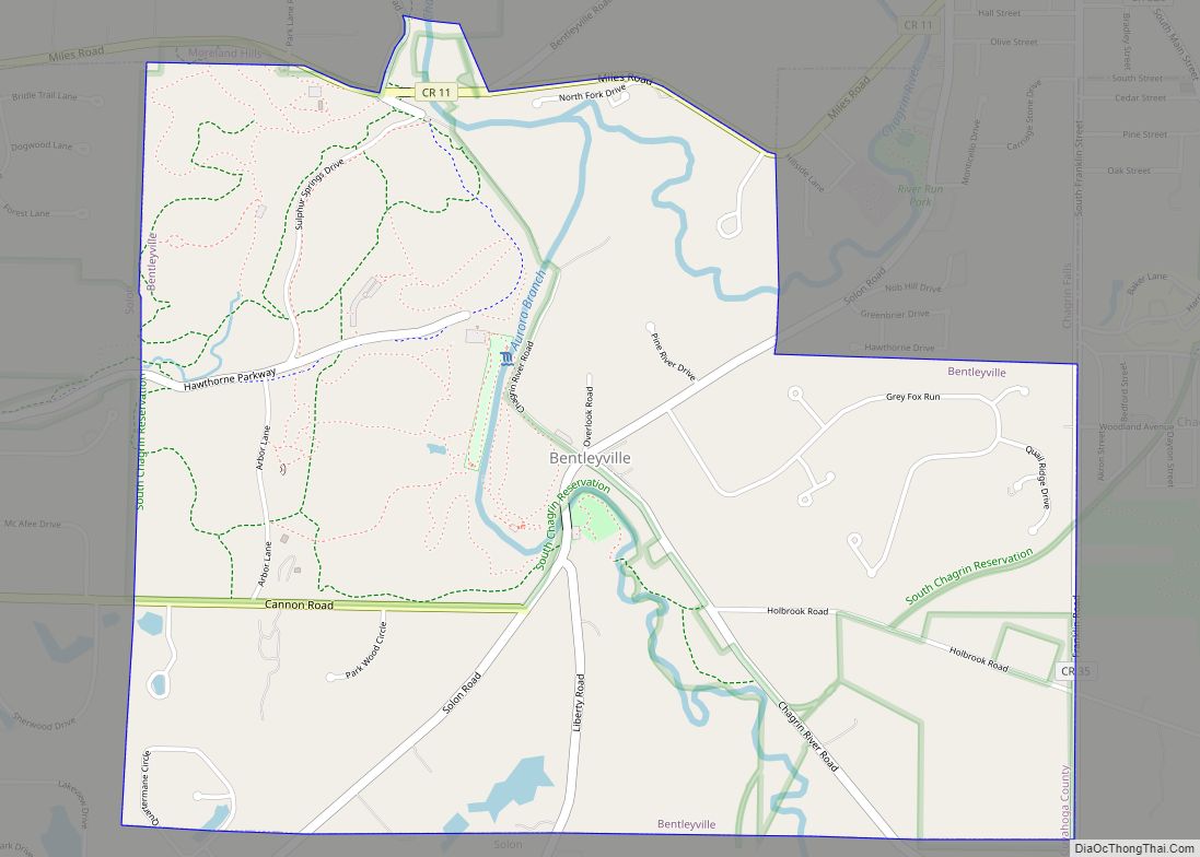Map of Bentleyville village