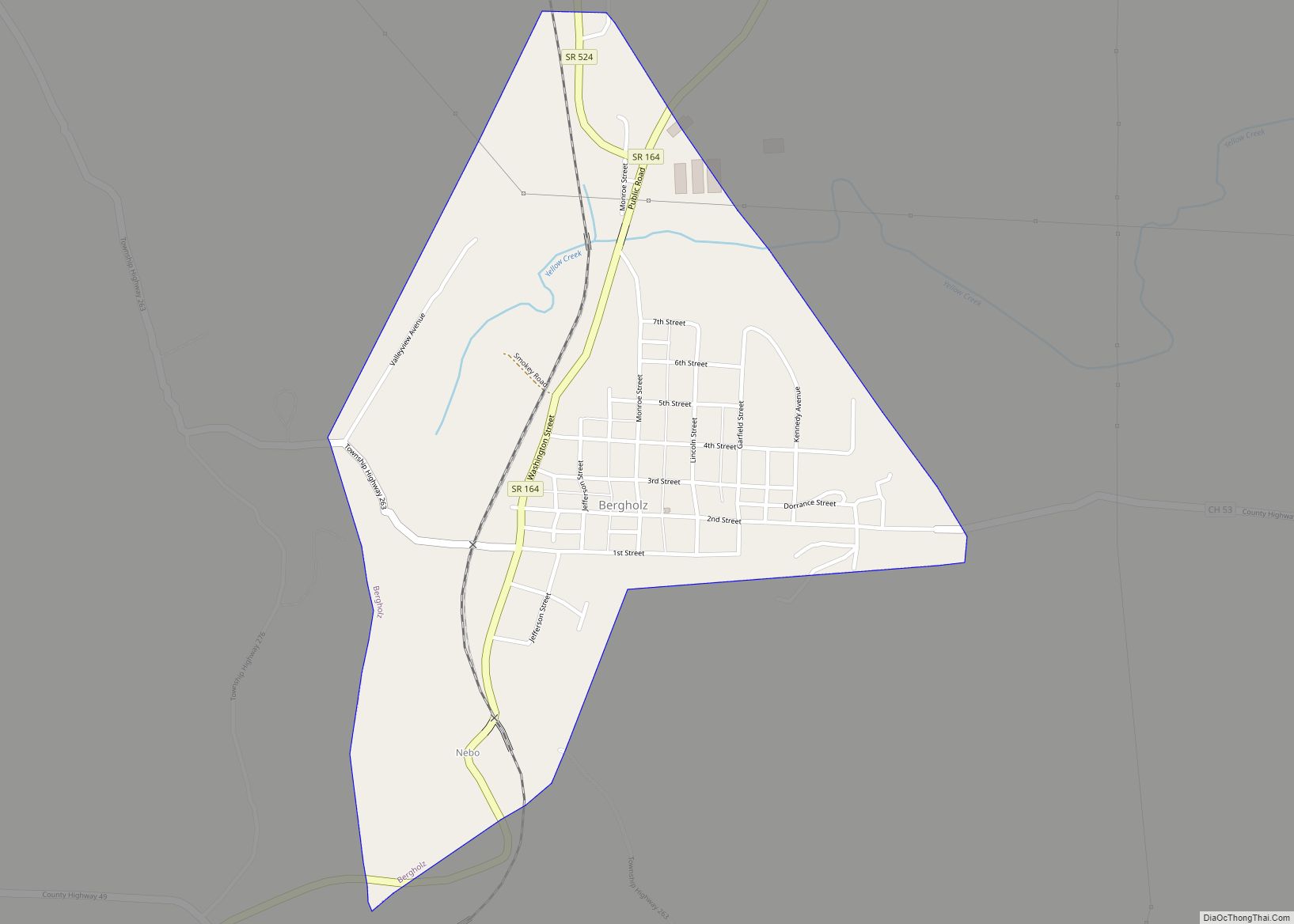 Map of Bergholz village