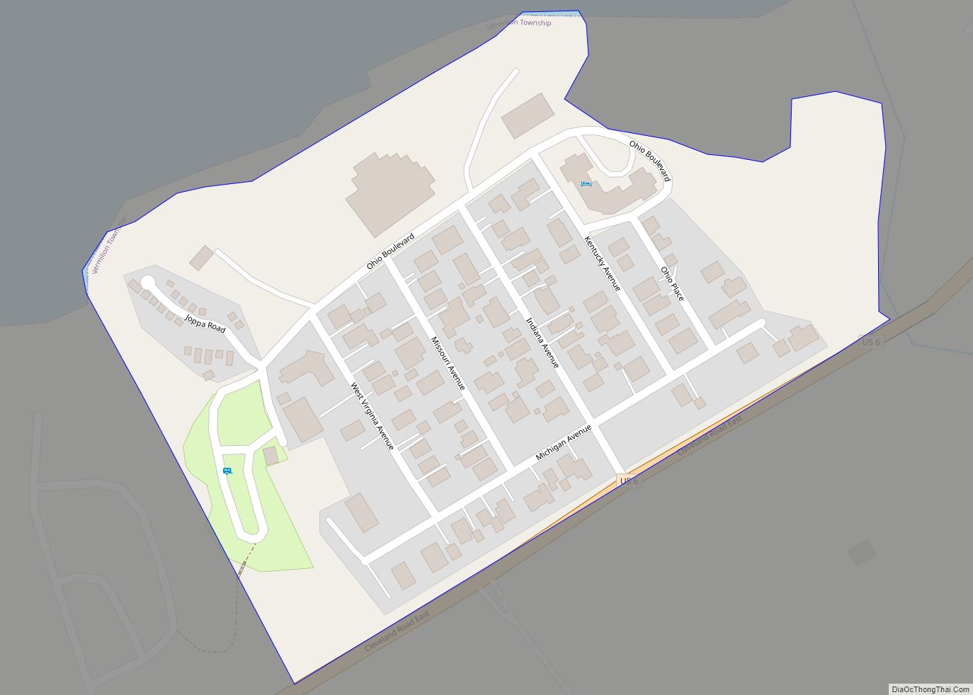 Map of Beulah Beach CDP