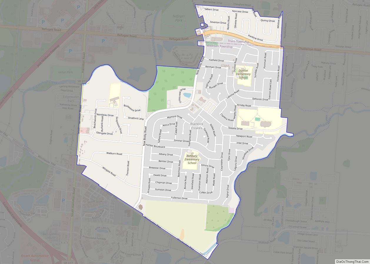 Map of Blacklick Estates CDP