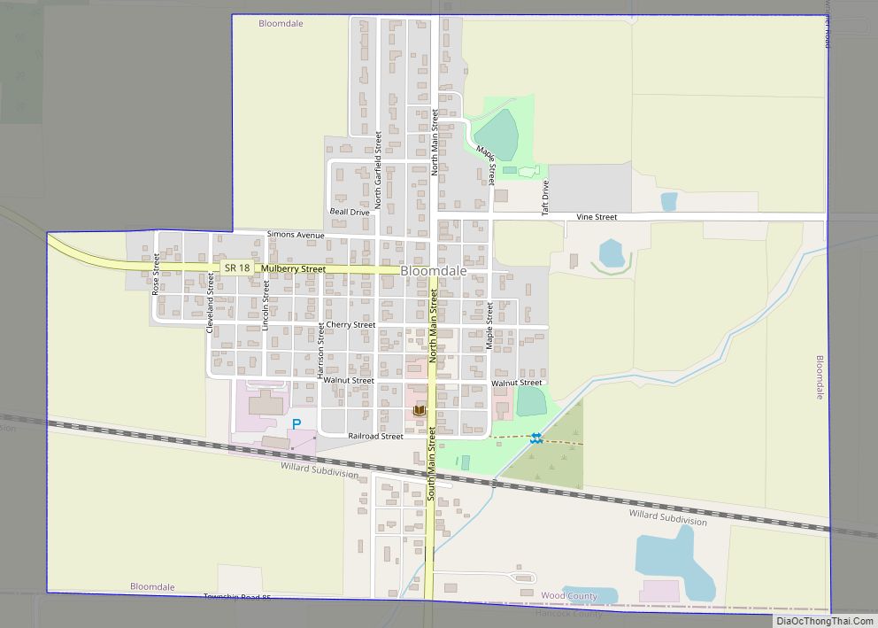 Map of Bloomdale village