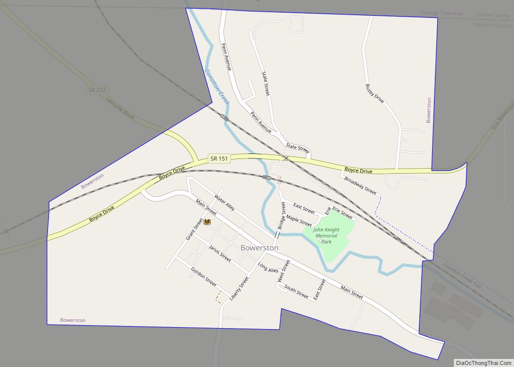 Map of Bowerston village