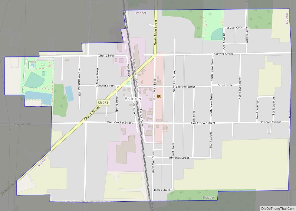 Map of Bradner village