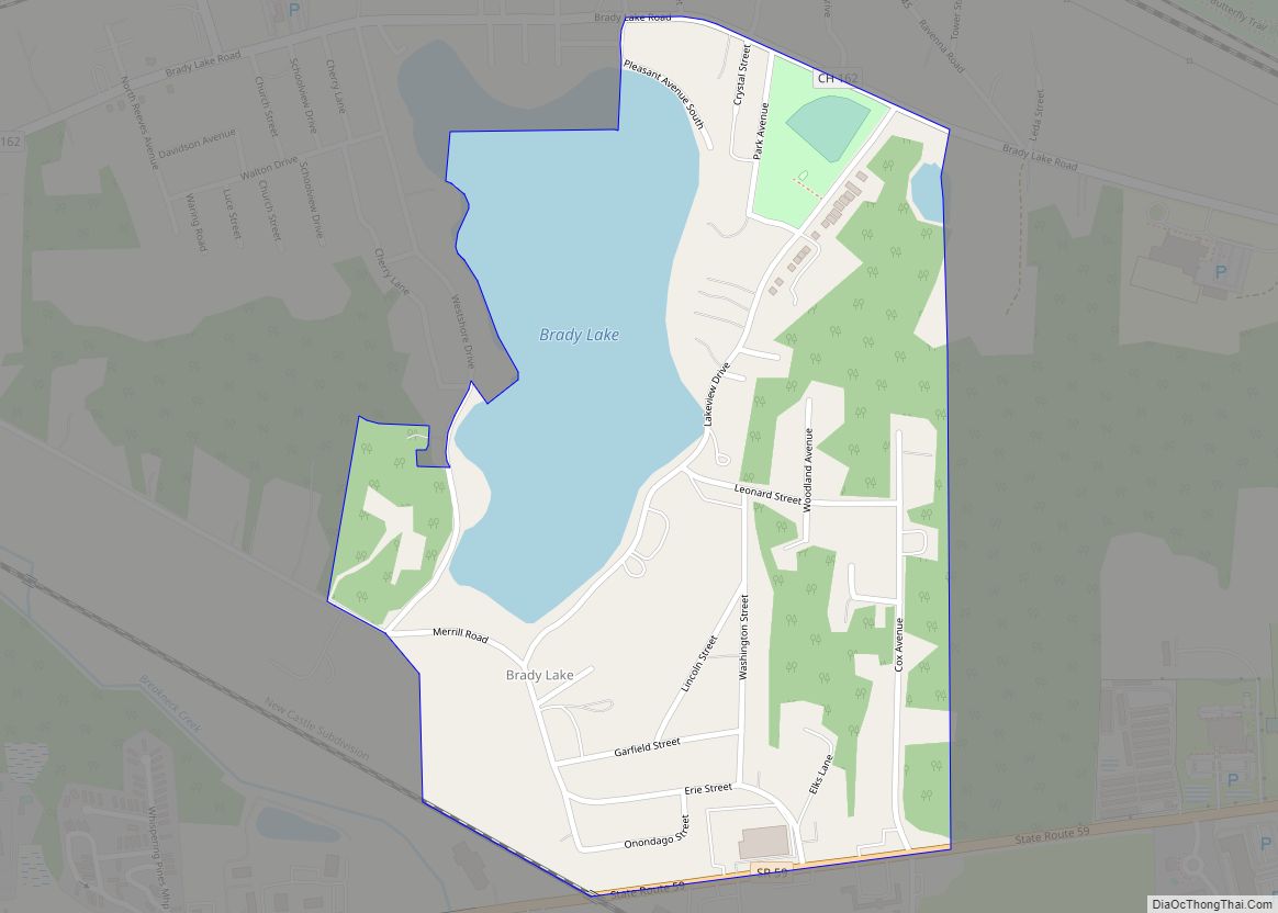 Map of Brady Lake CDP