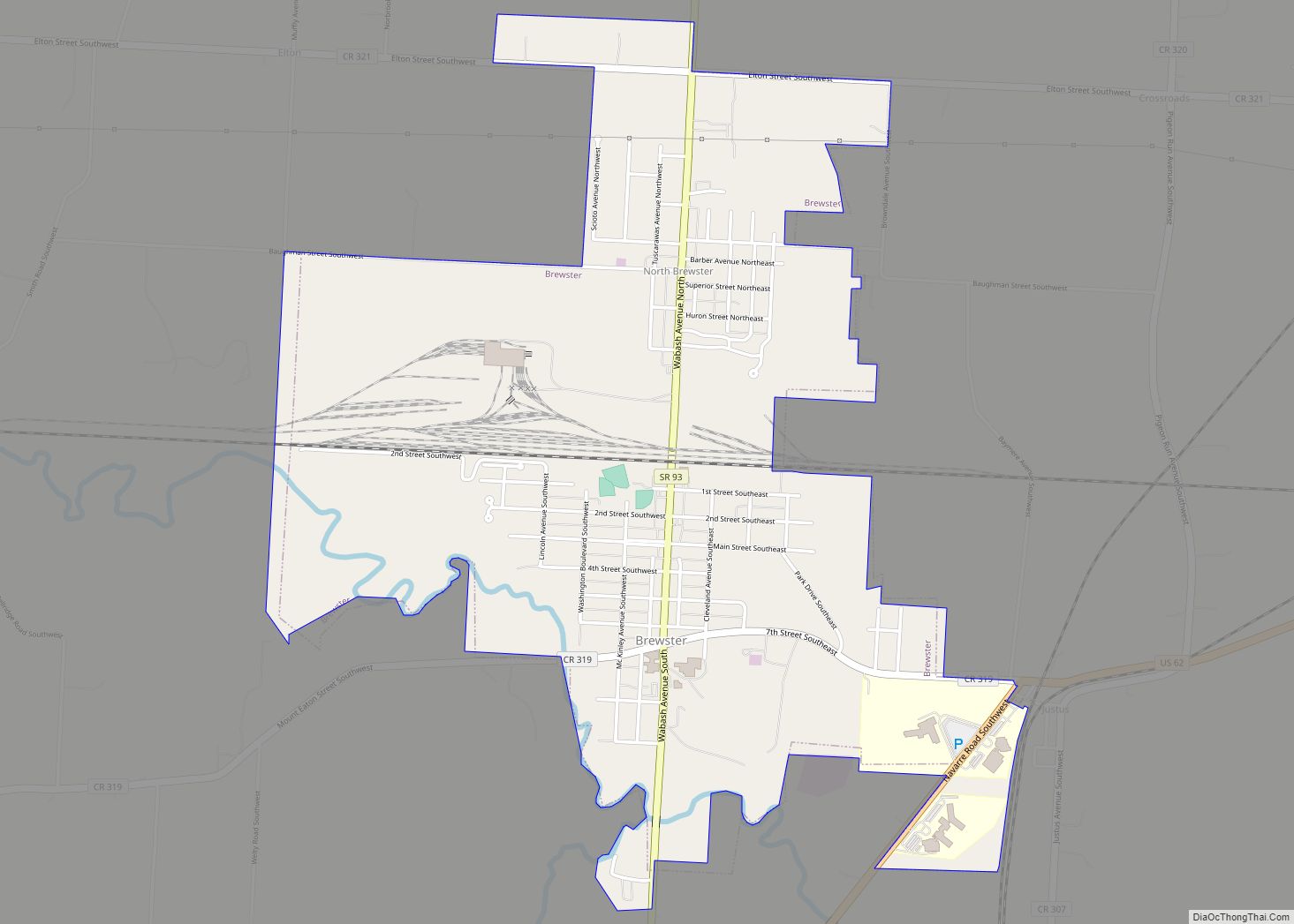 Map of Brewster village, Ohio