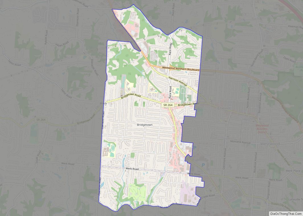 Map of Bridgetown CDP, Ohio
