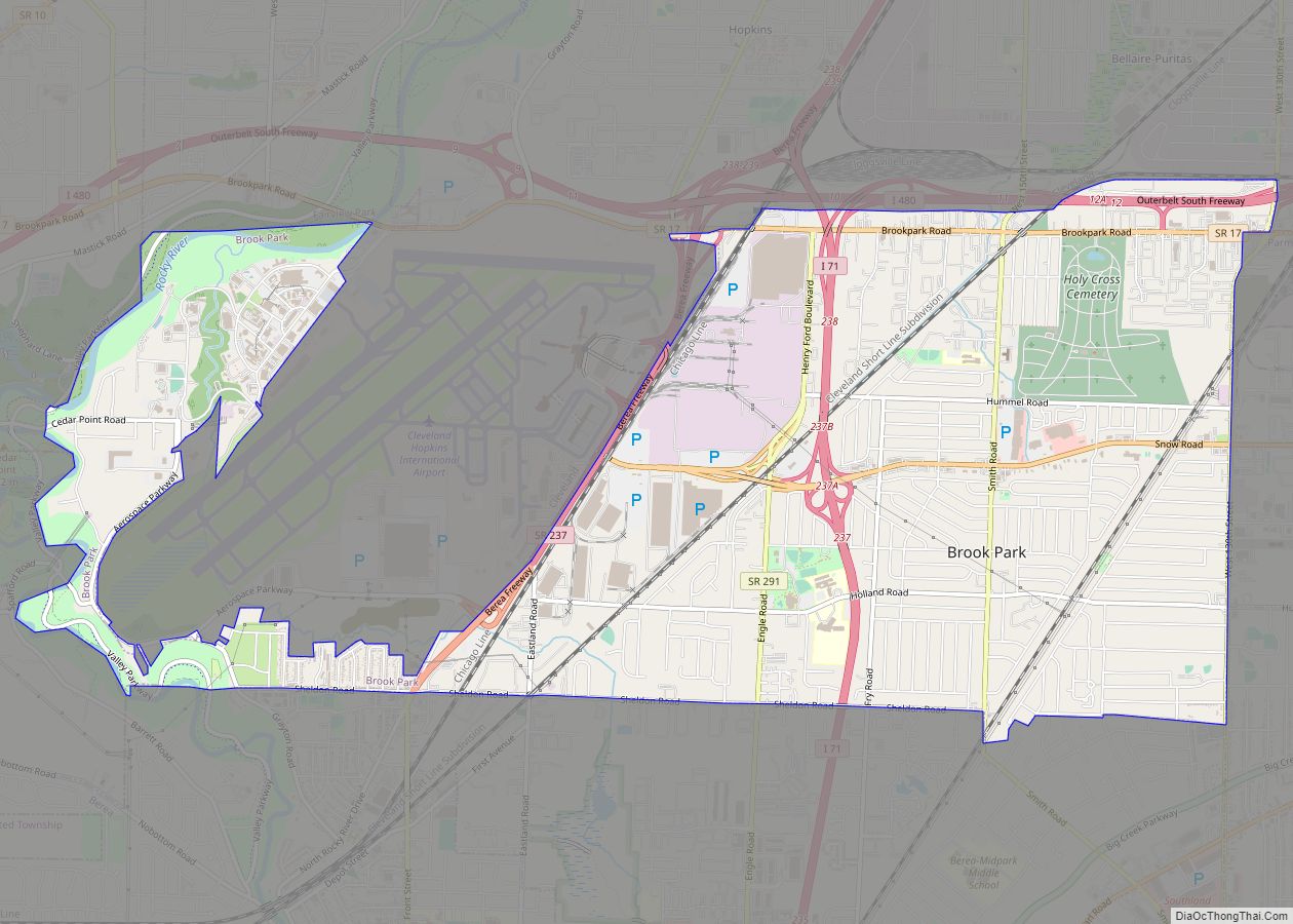 Map of Brook Park city, Ohio