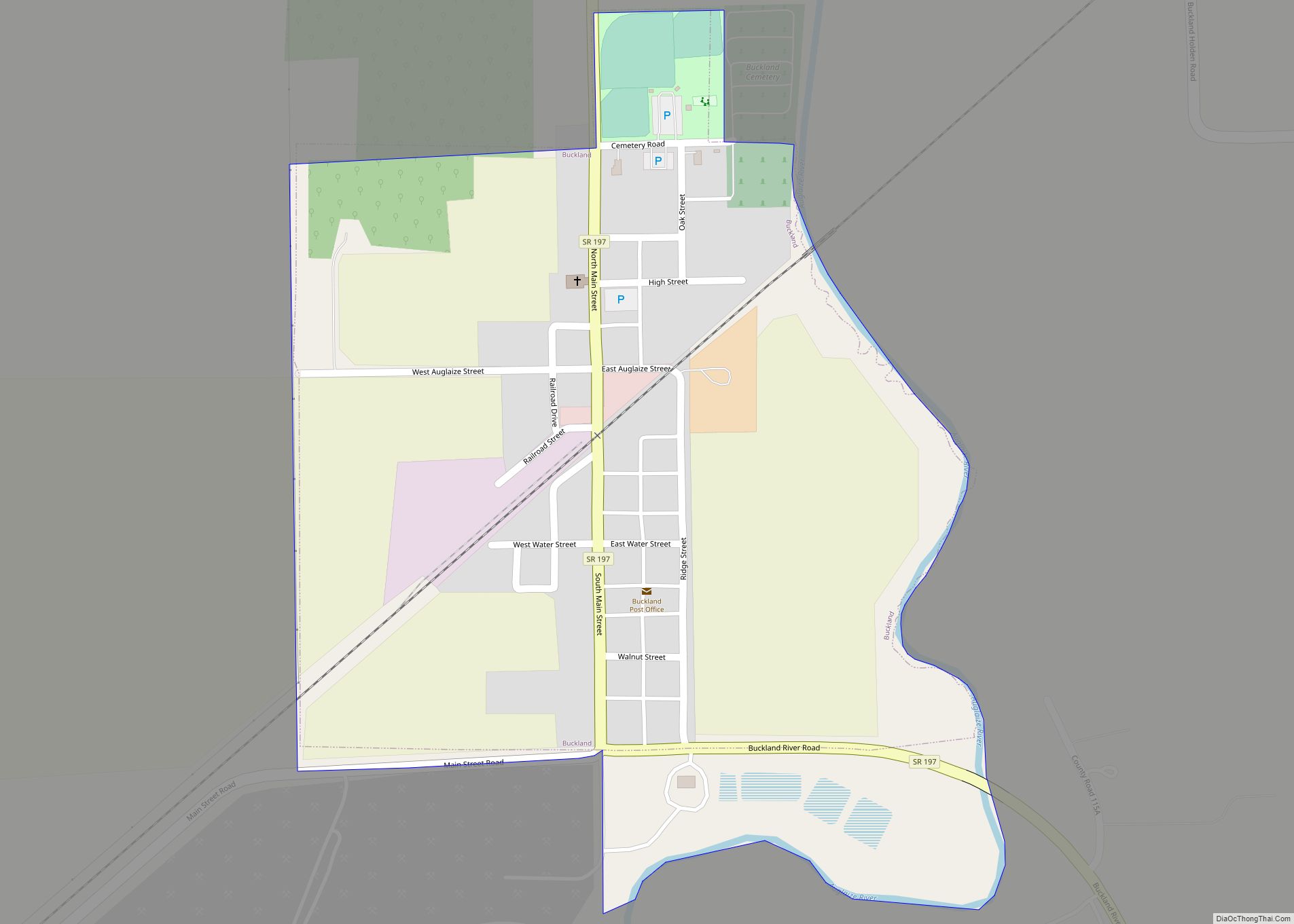 Map of Buckland village, Ohio