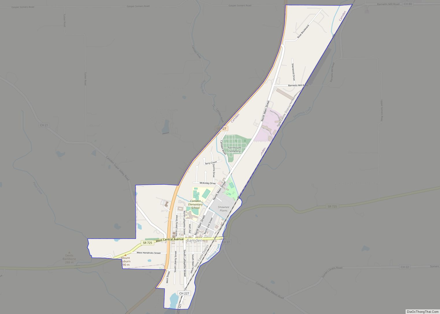 Map of Camden village, Ohio