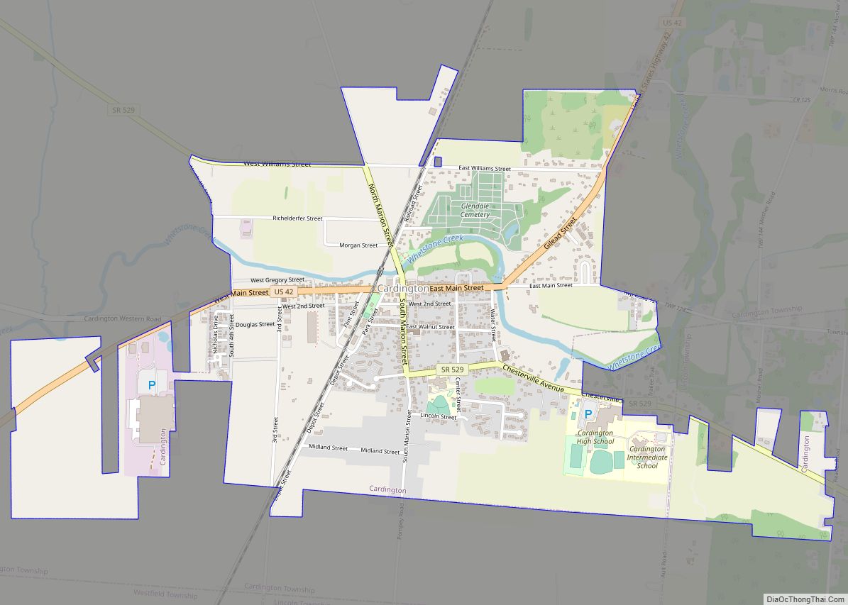 Map of Cardington village