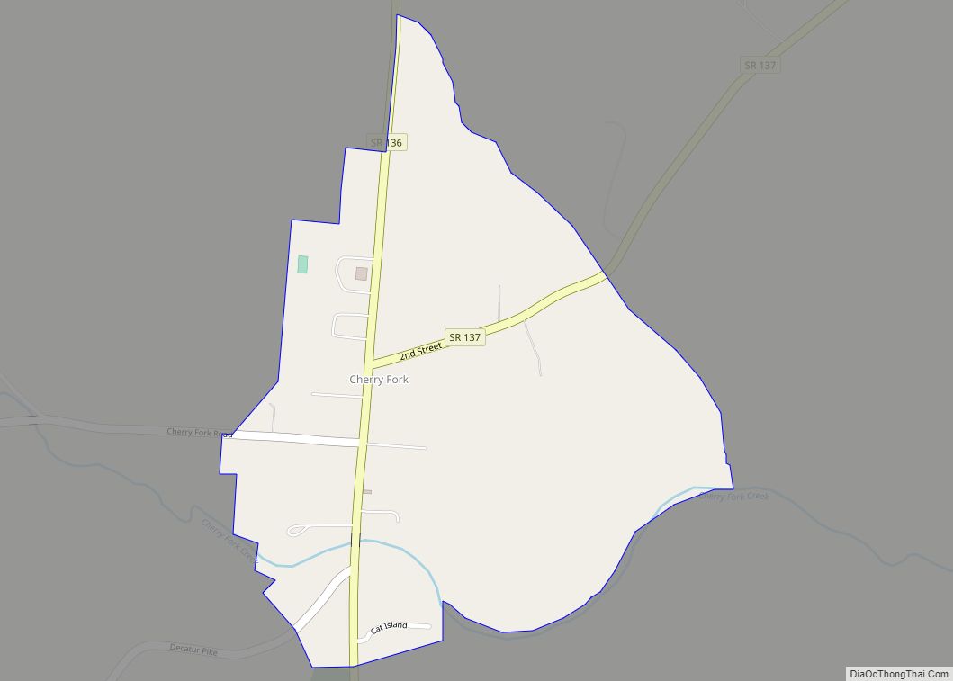 Map of Cherry Fork CDP