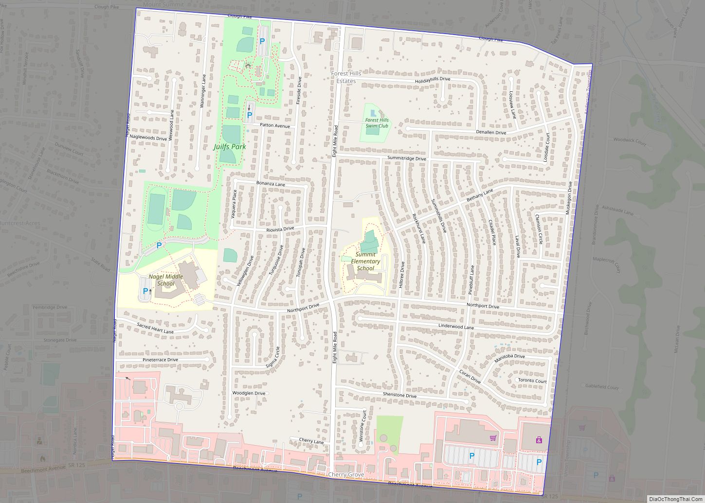 Map of Cherry Grove CDP