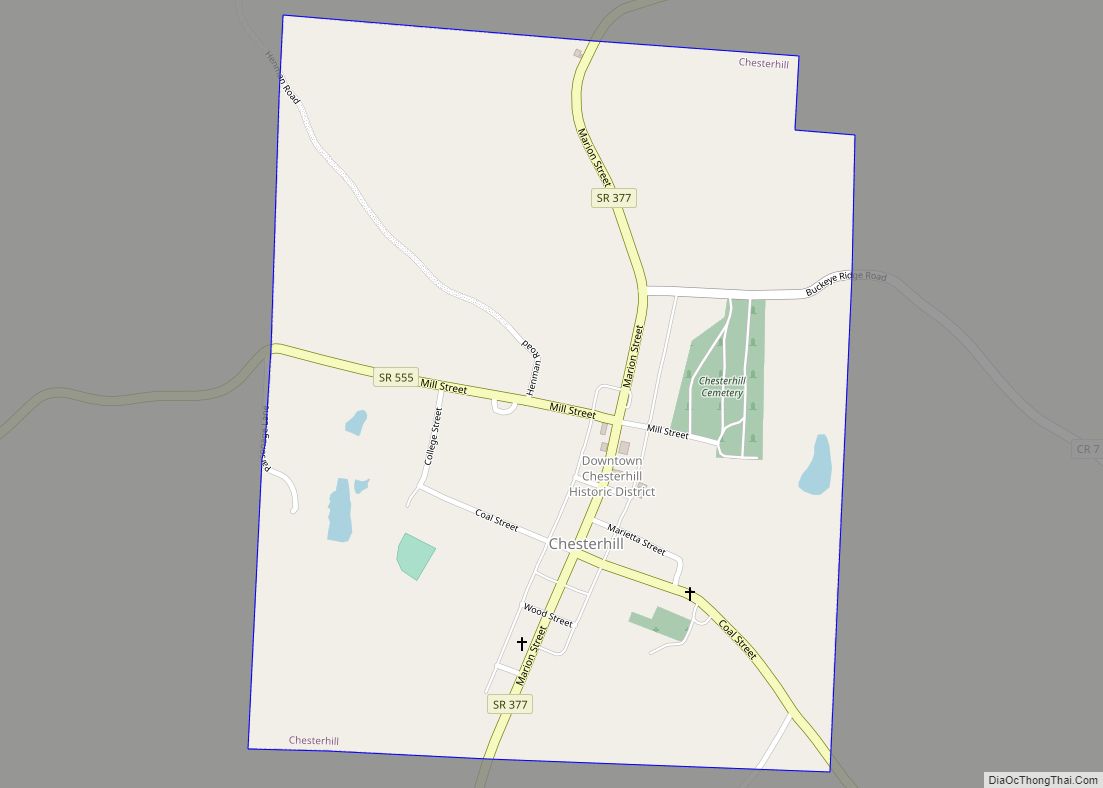 Map of Chesterhill village