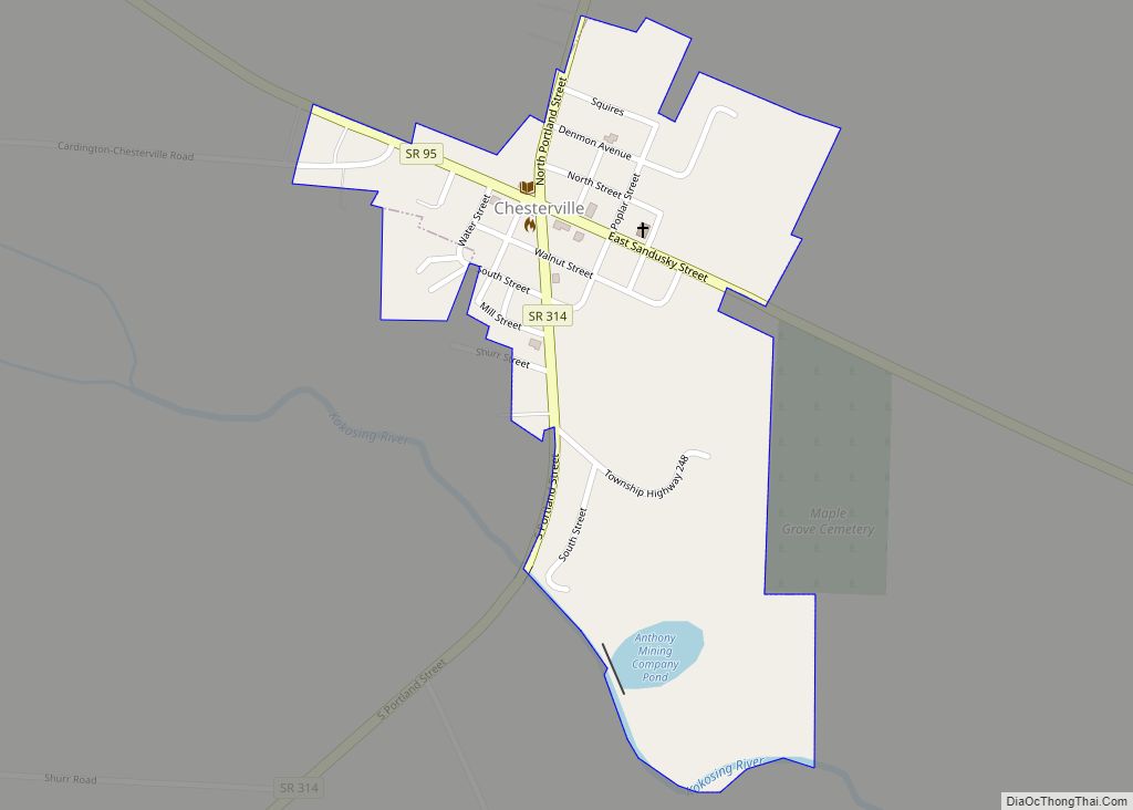 Map of Chesterville village