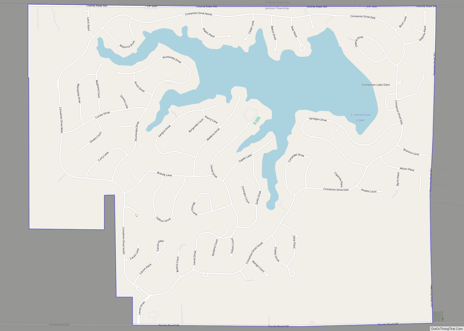 Map of Cinnamon Lake CDP