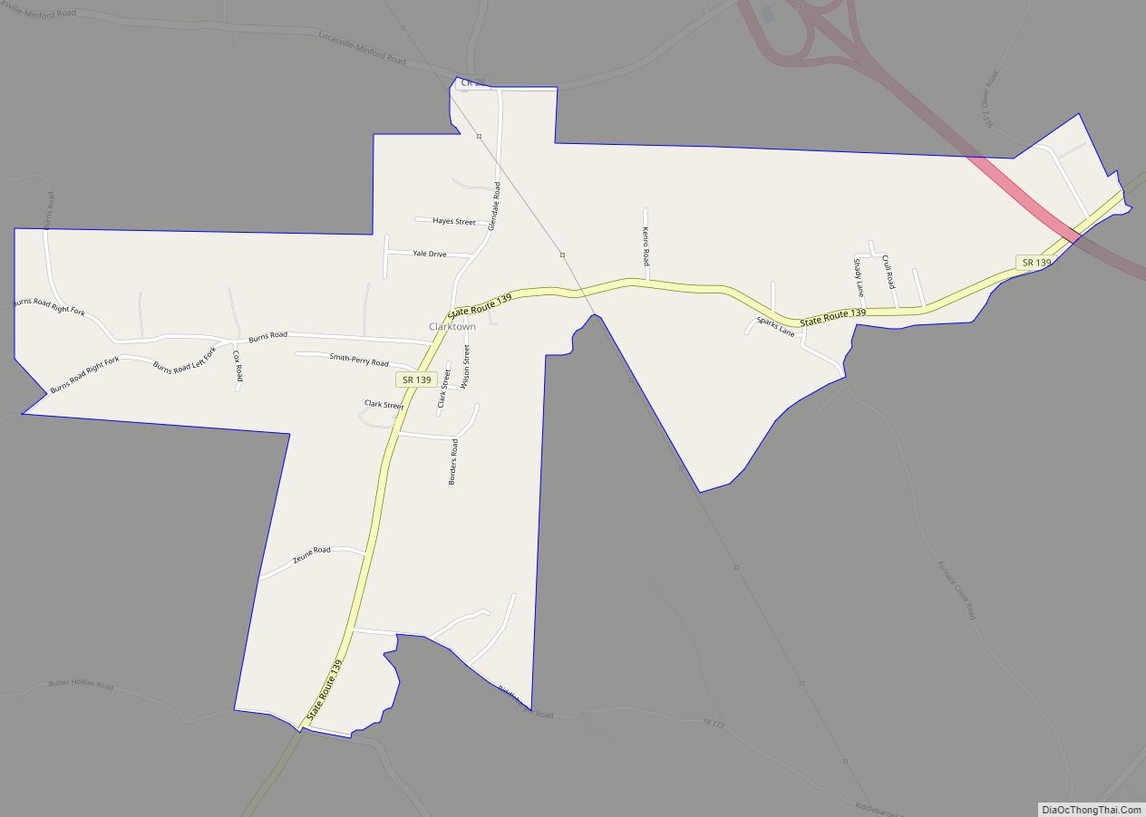 Map of Clarktown CDP