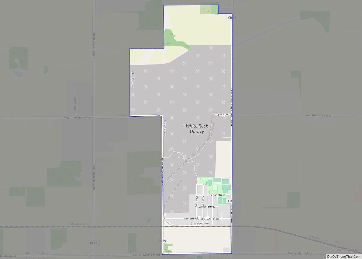 Map of Clay Center village, Ohio