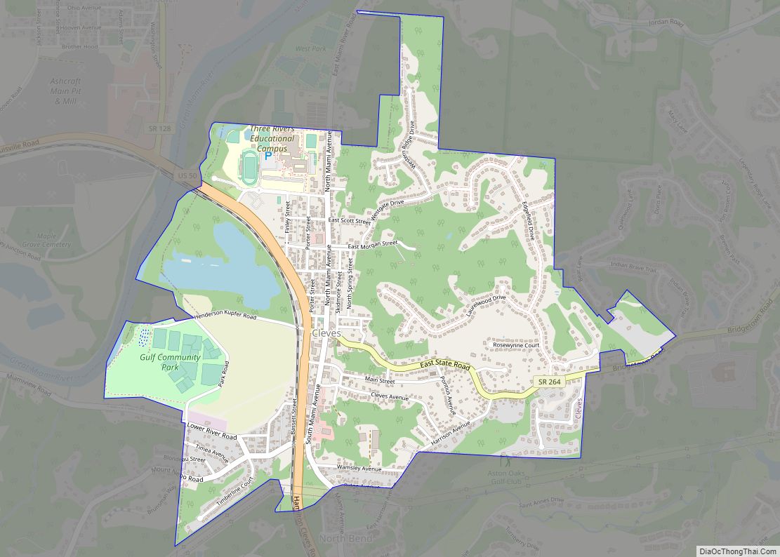 Map of Cleves village
