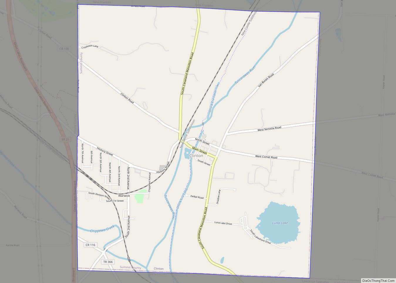 Map of Clinton village, Ohio