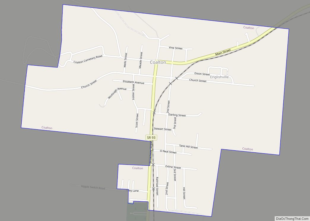 Map of Coalton village, Ohio