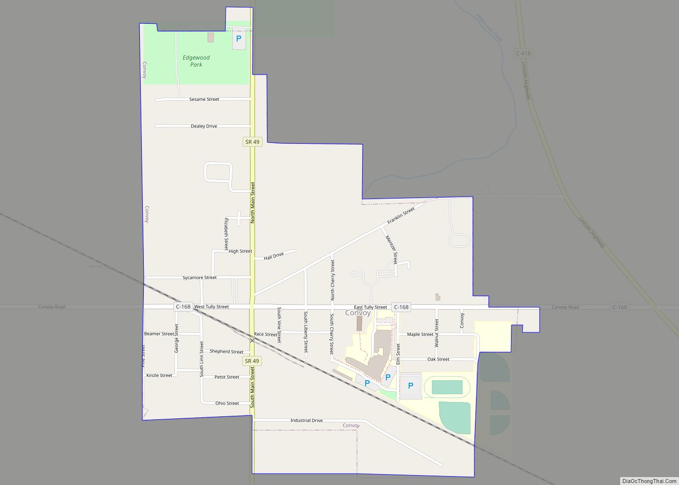 Map of Convoy village