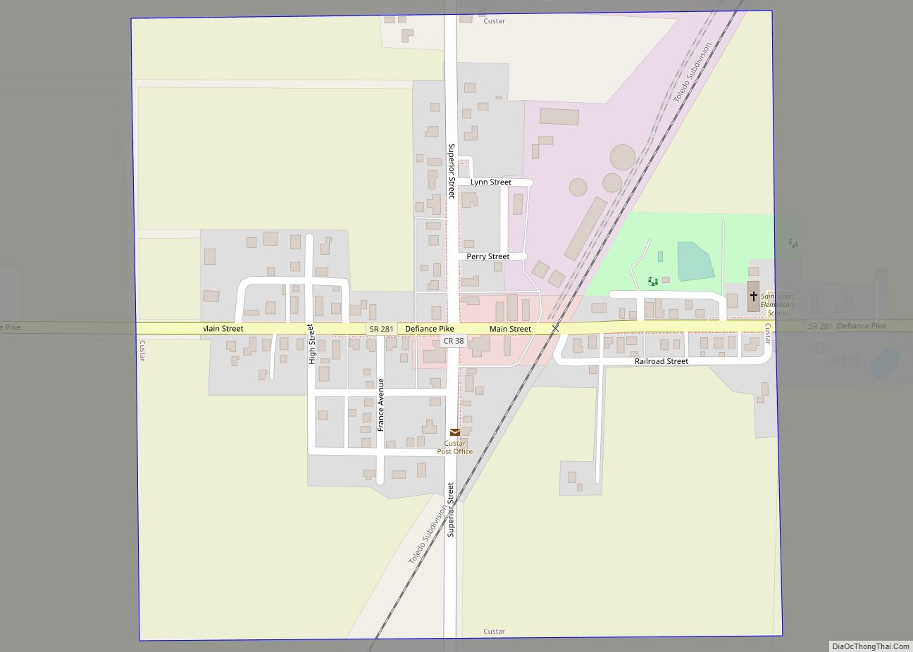 Map of Custar village