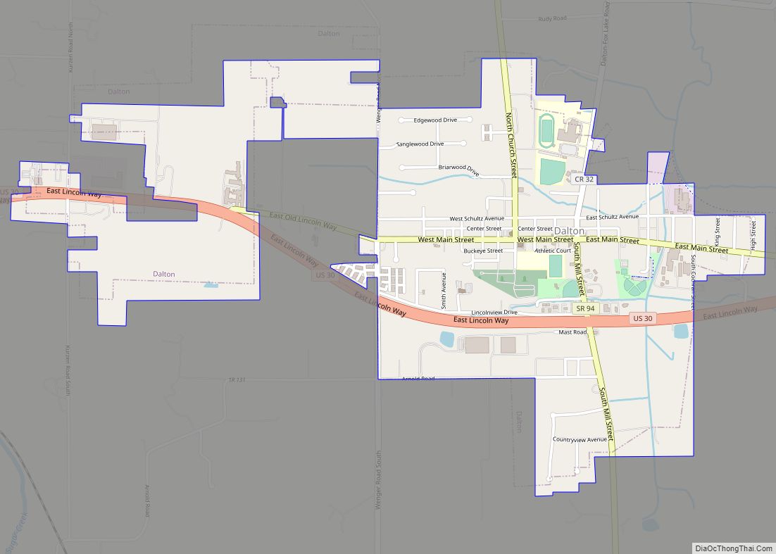 Map of Dalton village, Ohio