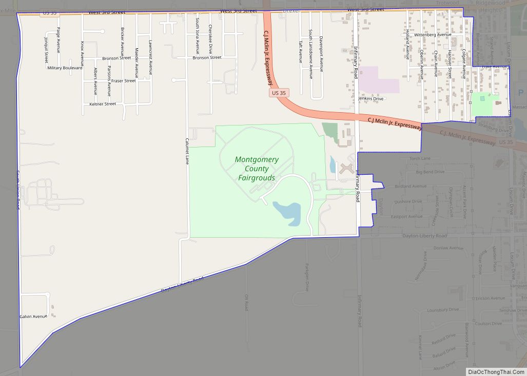 Map of Drexel CDP, Ohio