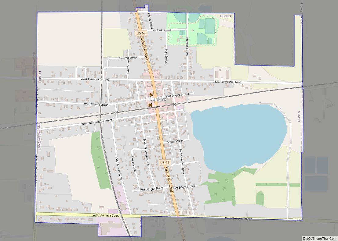 Map of Dunkirk village, Ohio